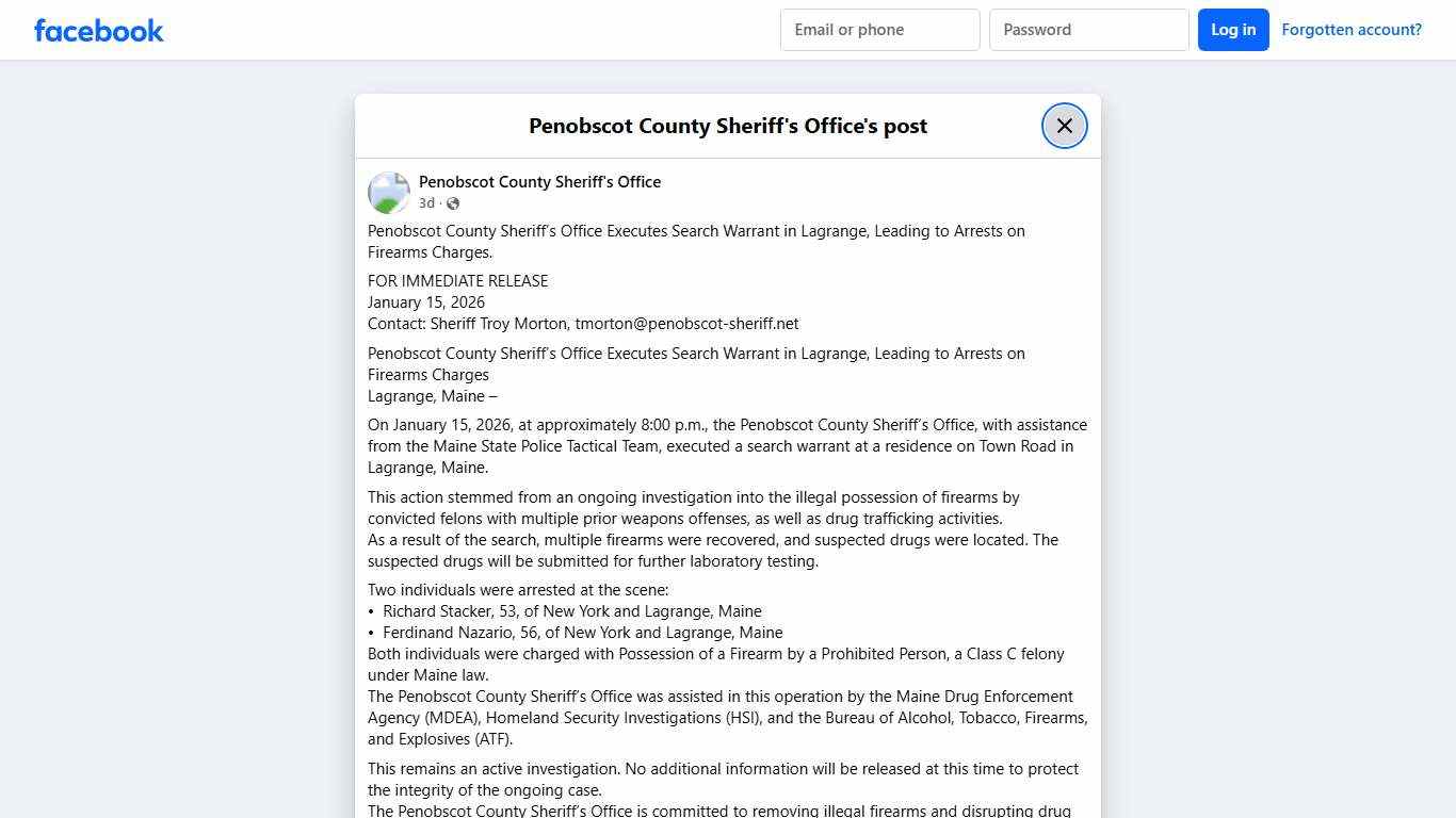 Penobscot County... - Penobscot County Sheriff's Office | Facebook